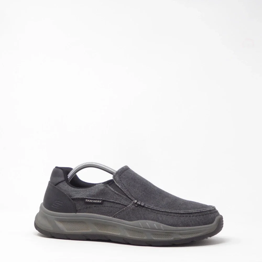 Skechers Cohagen Mens Slip On Shoes Black Relaxed Fit Memory Foam 9.5